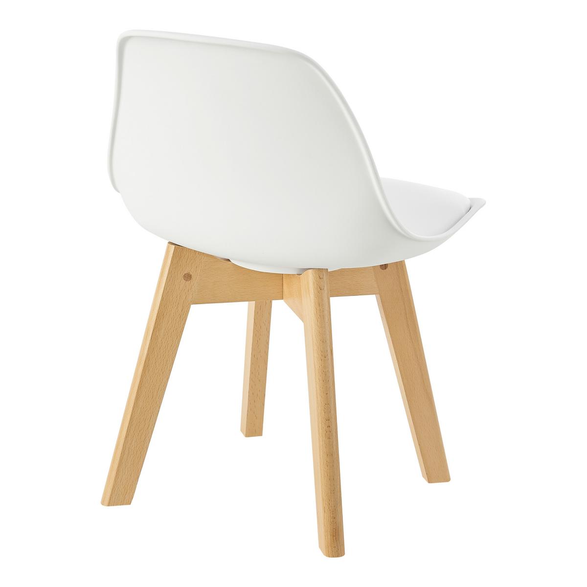 KINDERSTUHL Elvdal - Weiß/Naturfarben, Holz/Kunststoff (38/56/33cm) - [en.casa]