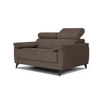 SOFA TAUNUS 2-Sitzer, braun - Schwarz/Braun, Holzwerkstoff/Textil (141/80/102cm) - Wozimo