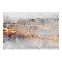 FOTOTAPETE Gold-Grauer Nebel 336/225 cm - Grau, Papier (336/225cm) - Bilderwelten