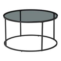 COUCHTISCH Kolari 45/80/80 cm - Schwarz, Metall (80/80/45cm) - [en.casa]