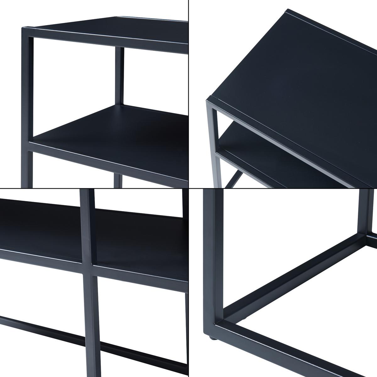 FERNSEHTISCH Solund - Schwarz, Metall (30/46/120cm) - [en.casa]