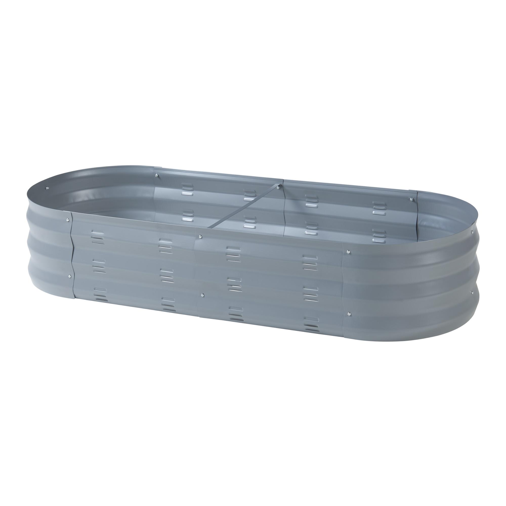 PFLANZBEET Alfedena - Anthrazit, Metall (129/25/50cm) - casa.pro
