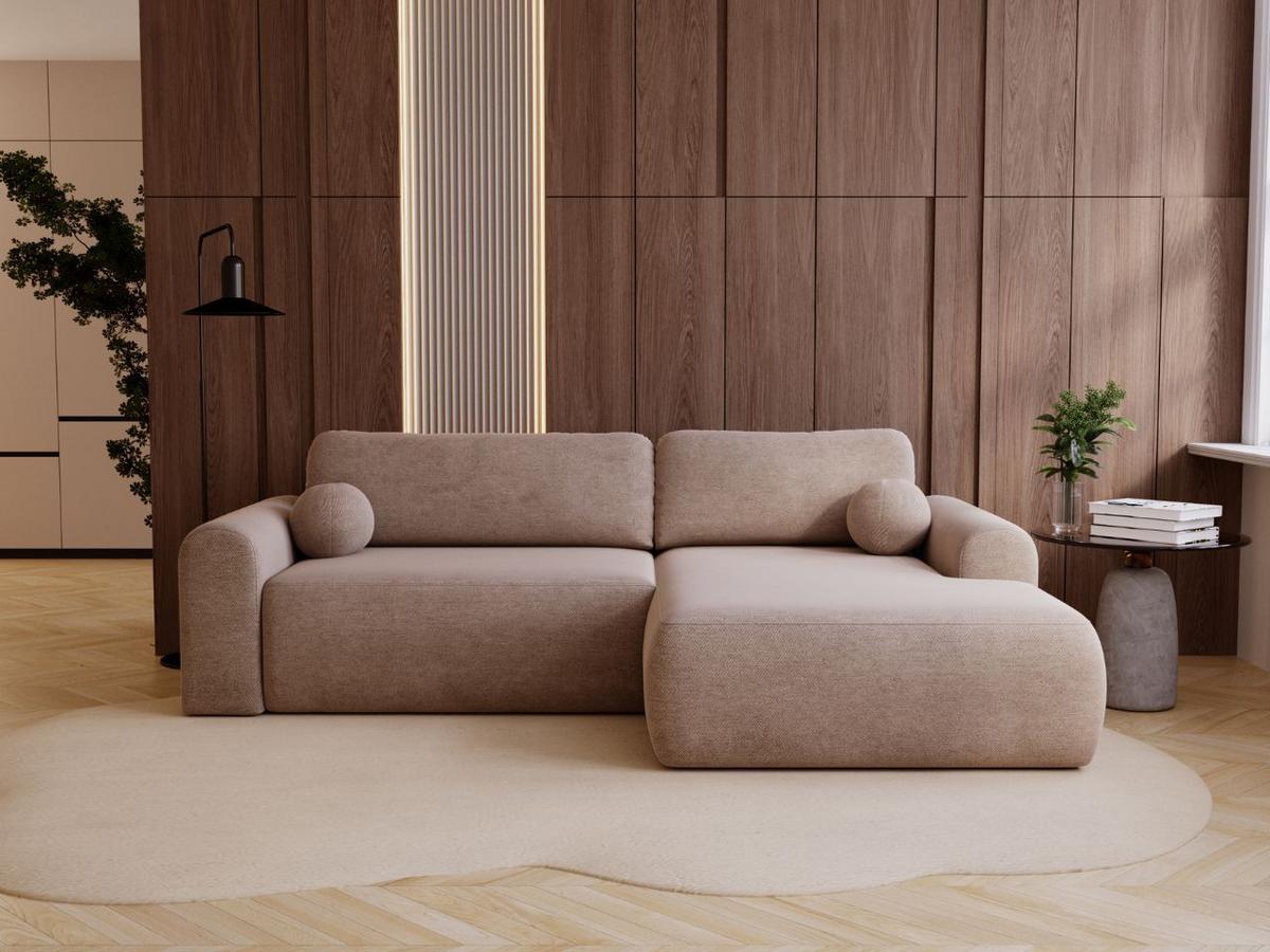 ECKSOFA Savana Braun Rechts - Braun, Holz/Textil (177/257cm) - Graingold