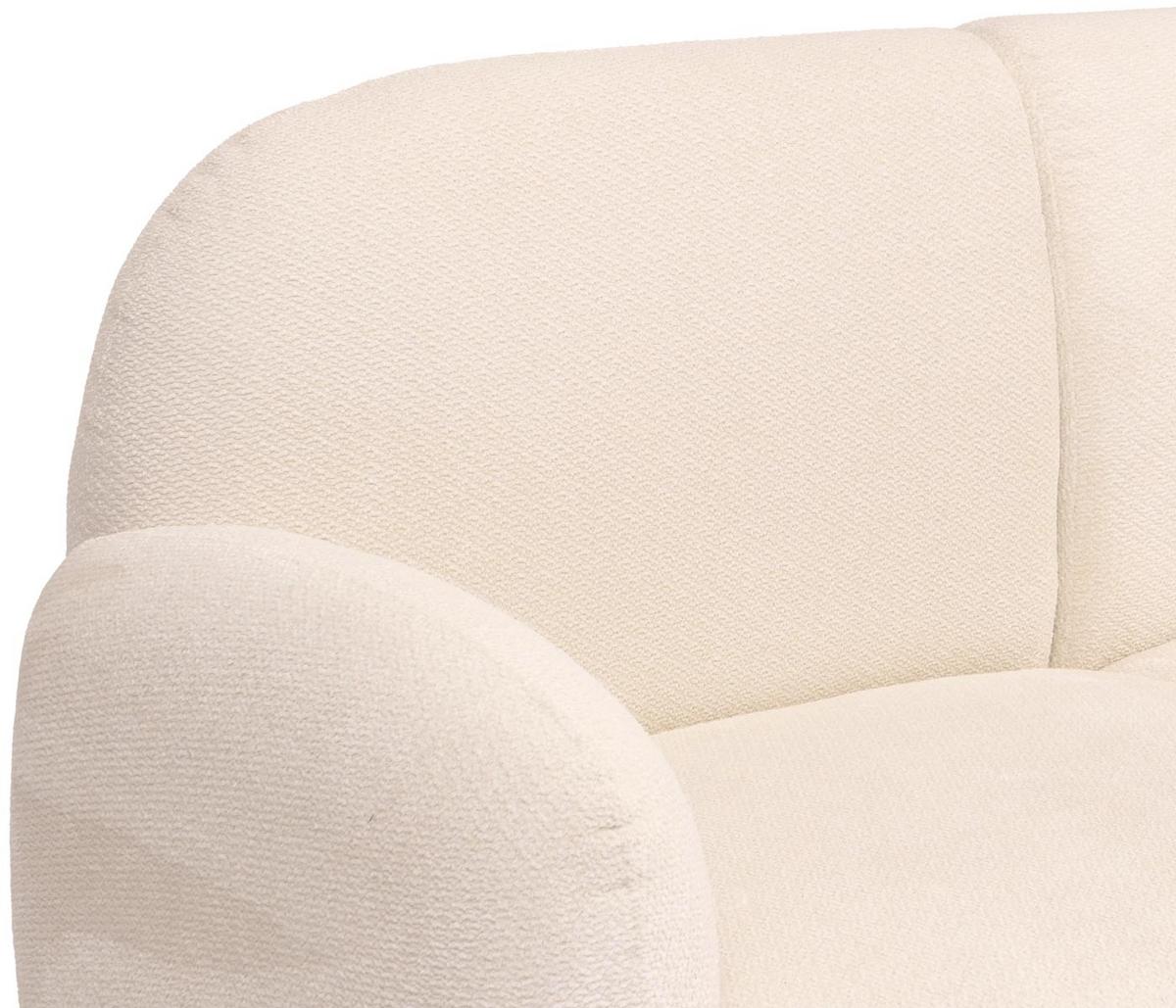 2ER-SOFA Cremeweiß - Creme, Textil (148/77/79cm) - MCW