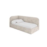 EINZELLBETT Jugendbett mit Bettkasten, Rechts - ELRY 100x200 Beige - Sandfarben, Holzwerkstoff/Textil (100/200cm) - ALTDECOR