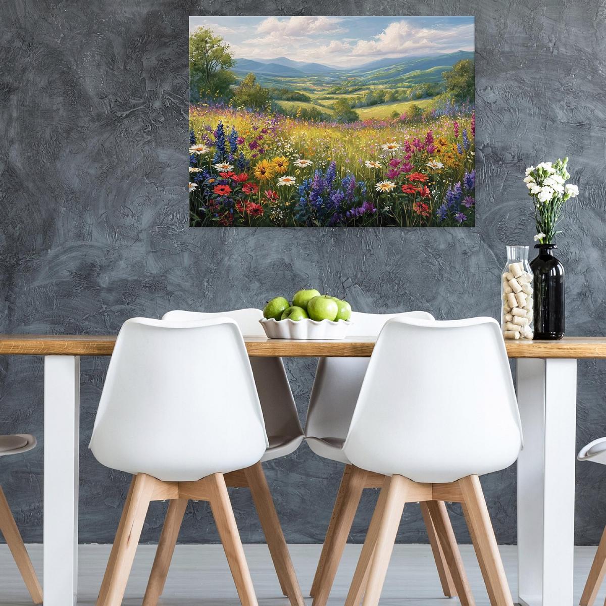 LEINWAND BILDER Aquarell Natur Modern 60x40 - Multicolor, Holzwerkstoff (60/40cm) - Wallarena