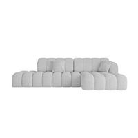 ECKSOFA mit Schlaffunktion Ottomane RECHTS OLEA-L2 321x164x75 Grau Tissu - Graphitfarben/Schwarz, Holzwerkstoff/Kunststoff (164/321cm) - ALTDECOR