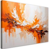 WANDBILD, Dynamische Abstraktion in Orangetönen - Orange, Textil (30/20cm) - Feeby