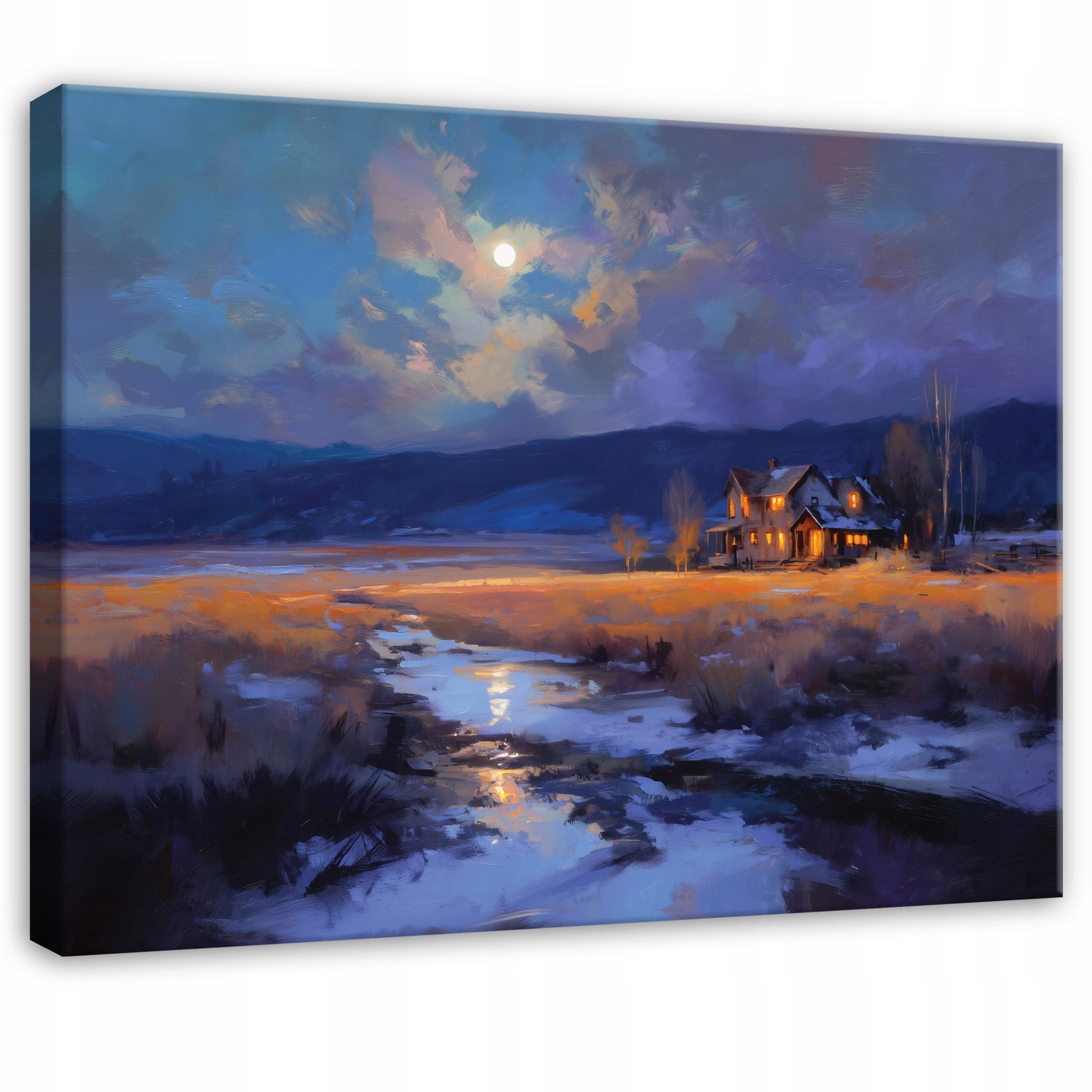 LEINWANDBILD Landschaft Natur Lila 120x80 cm - Multicolor, Holzwerkstoff (120/80cm) - Wallarena