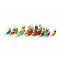 WANDDEKO Bunt 150/50 cm - Multicolor, Metall (2.2/50/6cm) - KUNSTLOFT
