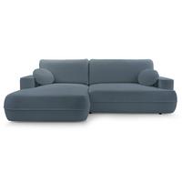ECKSOFA Fuerro Hellblau Strukturstoff - Schwarz/Hellblau, Kunststoff/Textil (260/168cm) - Selsey