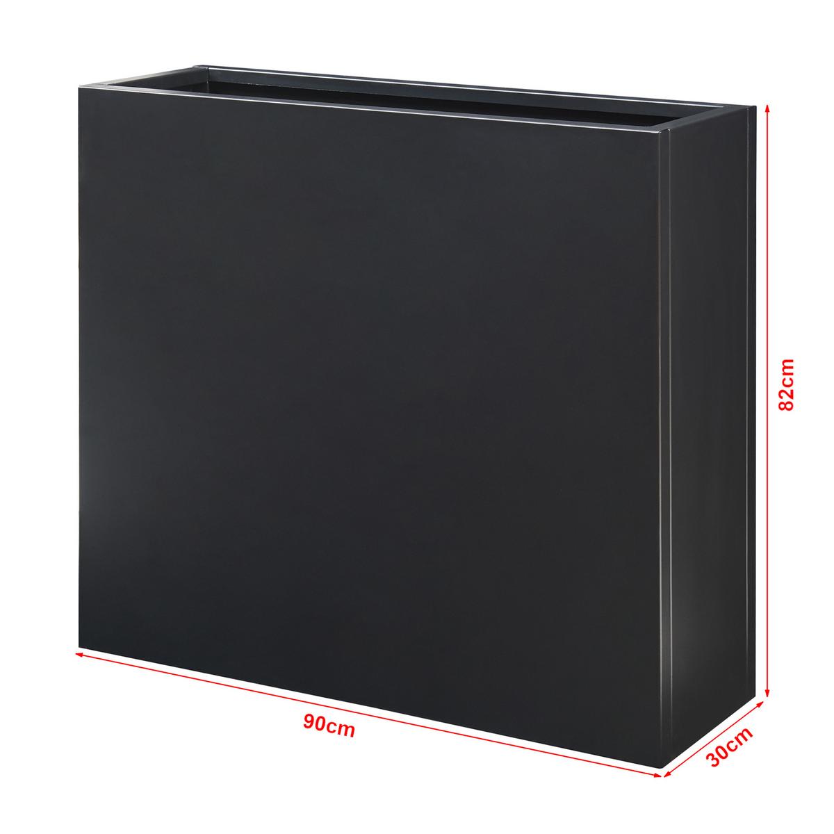 PFLANZKÜBEL Vaargel - Schwarz, Metall (90/82/30cm) - casa.pro