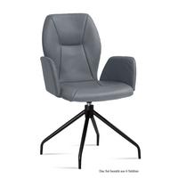 ARMLEHNSTUHL drehbar (6er-Set) Dorett 58x92x60 Schwarz/Grau - Schwarz/Grau, Kunststoff (60/92/58cm) - 58aufmkessel