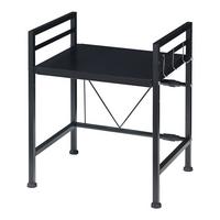 MIKROWELLENREGAL Sorsele - Schwarz, Metall (63/47.5/32cm) - [en.casa]
