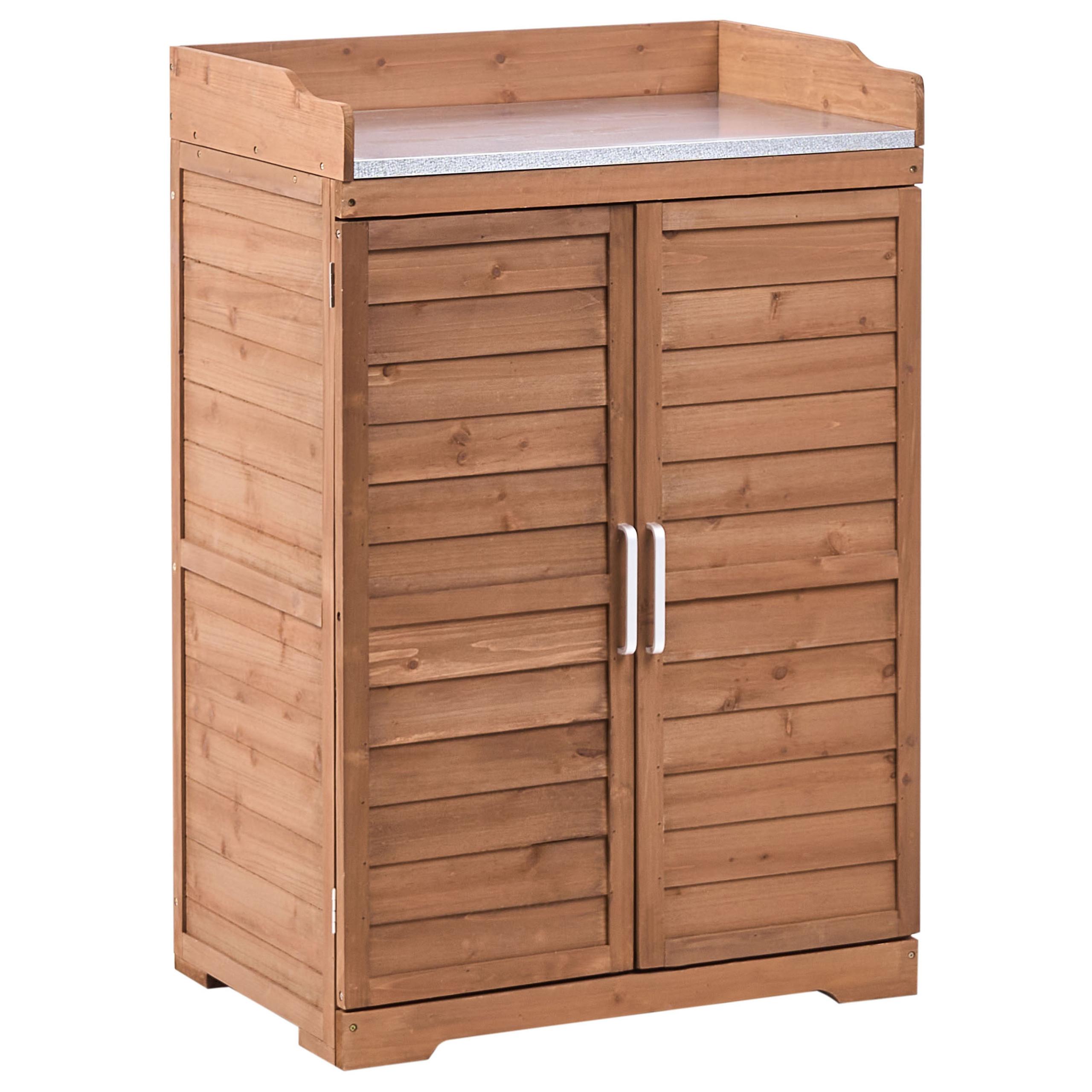 PFLANZTISCH 67/100 cm Tannenholz Braun Tereville - Braun, Holz - Beliani