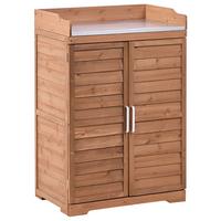 PFLANZTISCH 67/100 cm Tannenholz Braun Tereville - Braun, Holz - Beliani