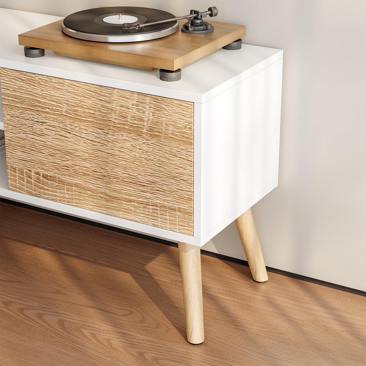 LOWBOARD Eskilstuna - Eichefarben, Holz/Holzwerkstoff (120/46.5/29.5cm) - [en.casa]