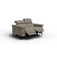 RELAXSOFA NORDEL 2-Sitzer, dunkles beige - Beige/Schwarz, Holz/Textil (150/80/105cm) - Wozimo