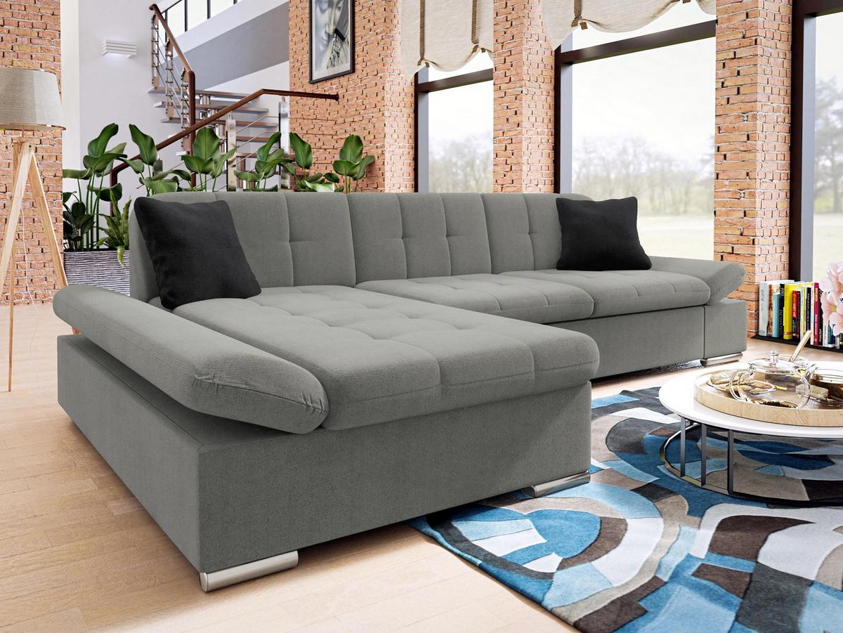 ECKSOFA Montana, Seite: Links - Silbereichenfarben, Holz/Textil (278/161cm) - MIRJAN24
