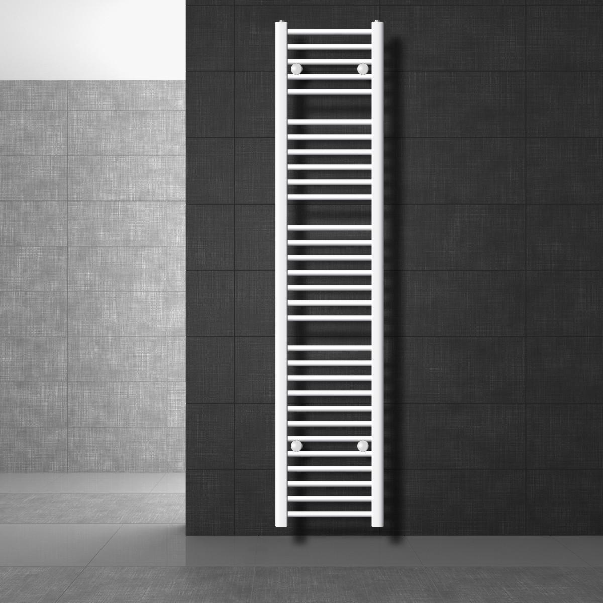 BADHEIZKÖRPER elektrisch Sahara 300x1800 mm Weiß gerade mit Heizstab 900W Digital - Weiß, Metall (30/180/3cm) - LuxeBath