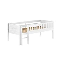 SPIELBETT 90x200 Karyl Massivholz Kiefer weiß mit Stauraum - Weiß, Holz (90/200cm) - 58aufmkessel