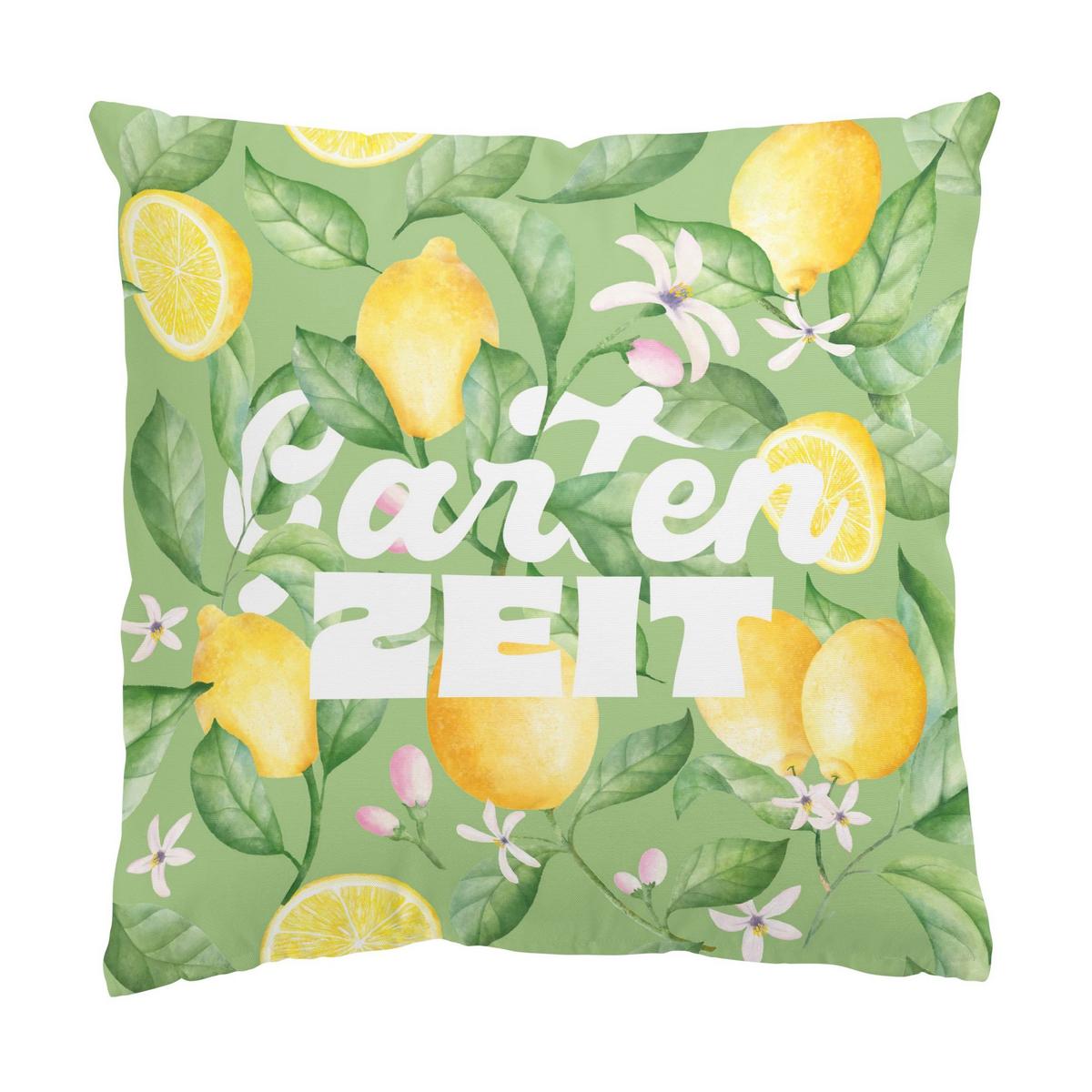 DEKOKISSEN 2er-Set Mein Garten Duo II 40/40 cm - Gelb, Textil (40/40cm) - Bilderwelten