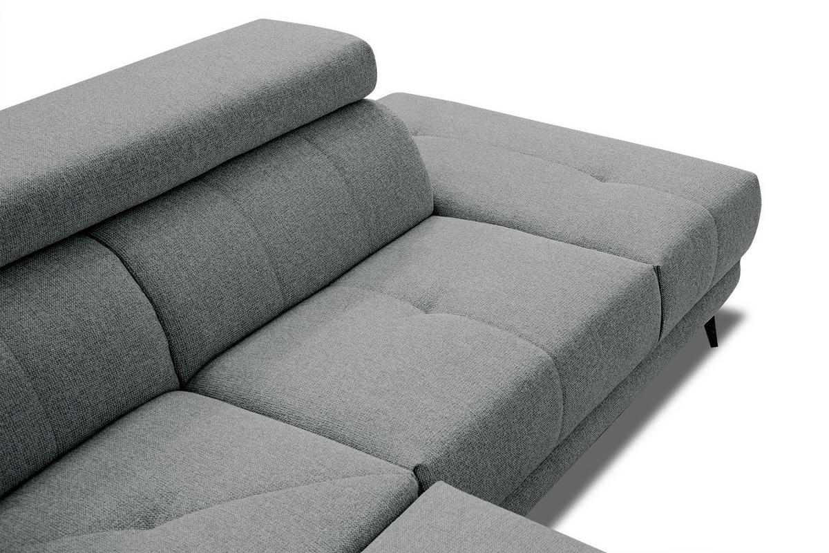 ECKSOFA MORELLO 5-Sitzer, grau - Schwarz/Grau, Holzwerkstoff/Textil (287/228cm) - Wozimo