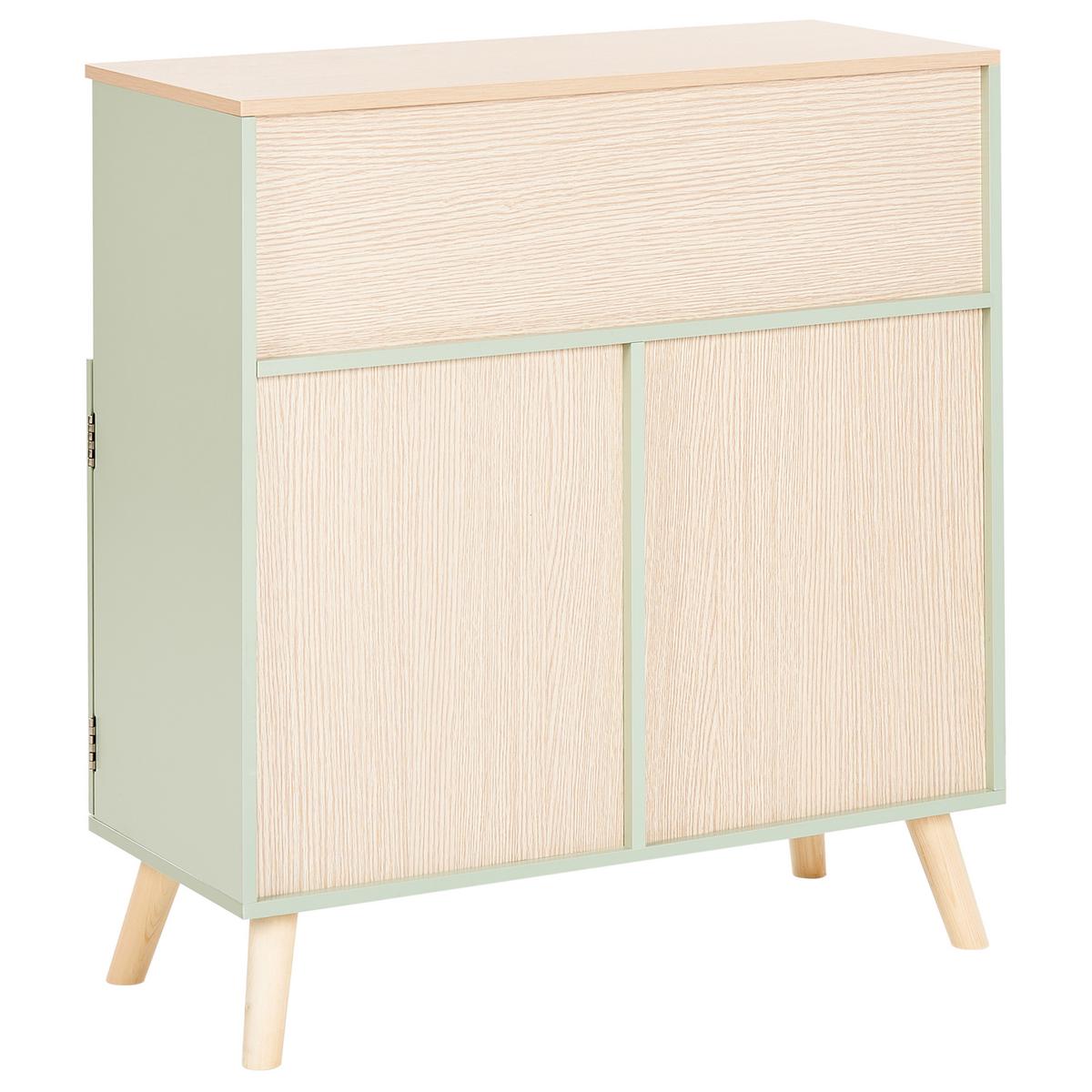 SCHRANK Hellgrün Lackey - Hellgrün, Holzwerkstoff (70/74/30cm) - Beliani