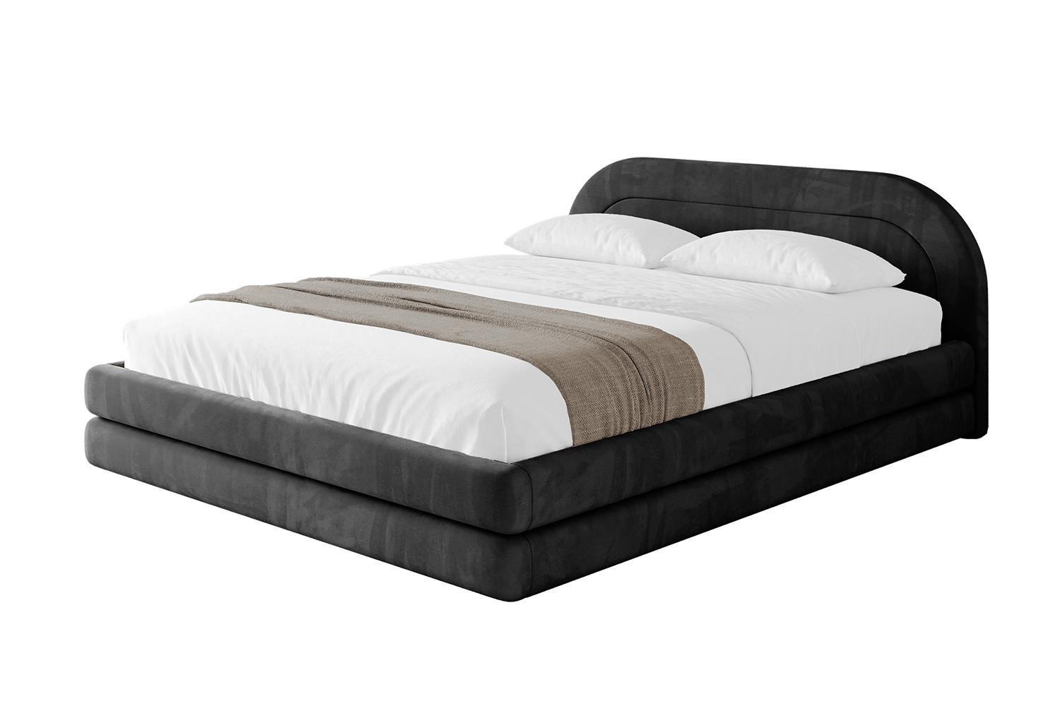 POLSTERBETT mit Bettkasten und Lattenrost, Boxbett ohne Matratze - LERIS-v1 180x200 Schwarz - Schwarz, Holzwerkstoff/Textil (180/200cm) - ALTDECOR