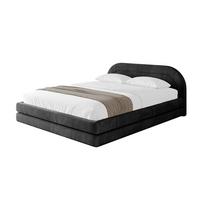 POLSTERBETT mit Bettkasten und Lattenrost, Bett mit Matratze H3/H4 - LERIS-v1 180x200 Schwarz - Schwarz, Holzwerkstoff/Textil (180/200cm) - ALTDECOR