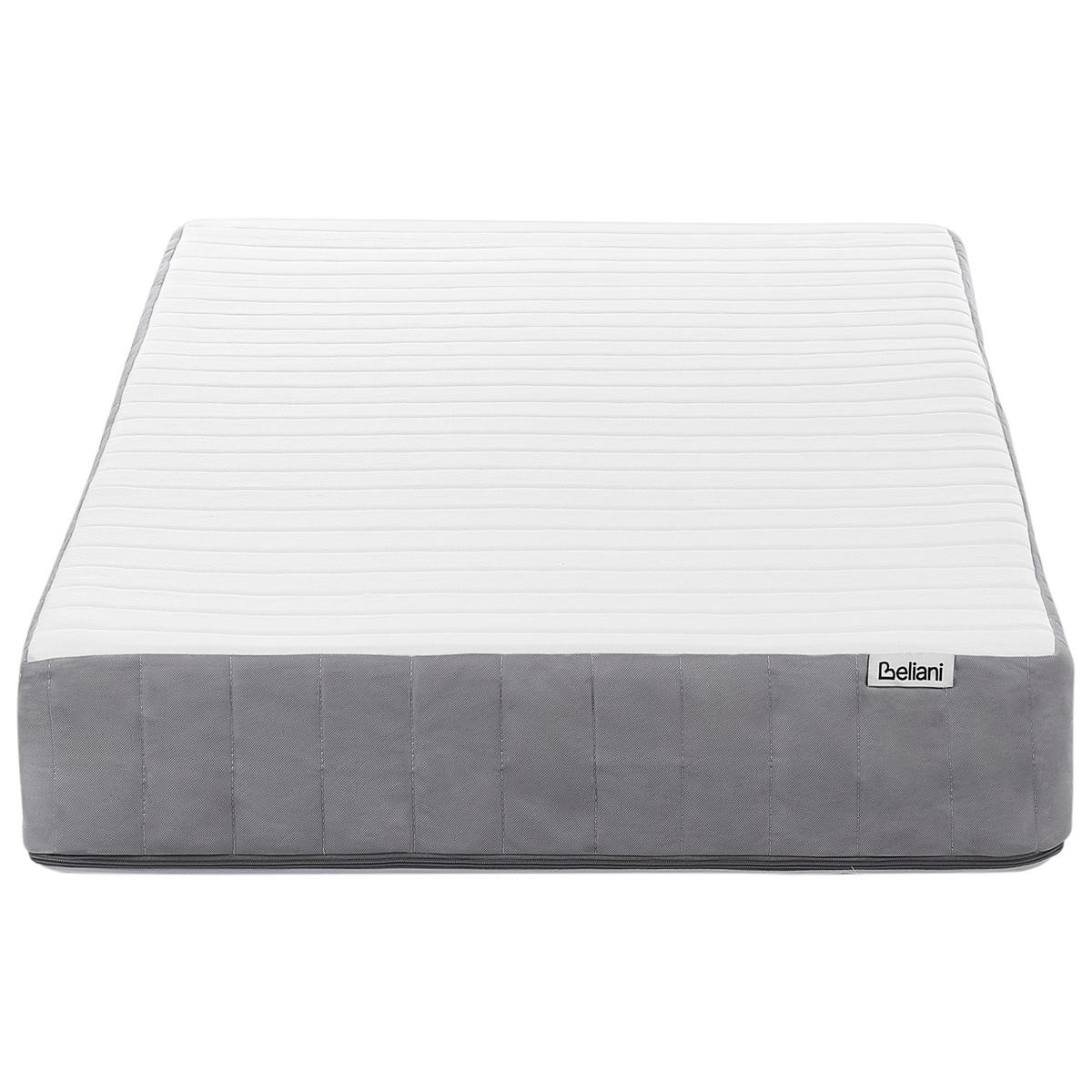 MEMORYSCHAUM-TASCHENFEDERKERNMATRATZE H2/3 Mittel 90/200 cm Breez - Weiß, Textil (90/200cm) - Beliani
