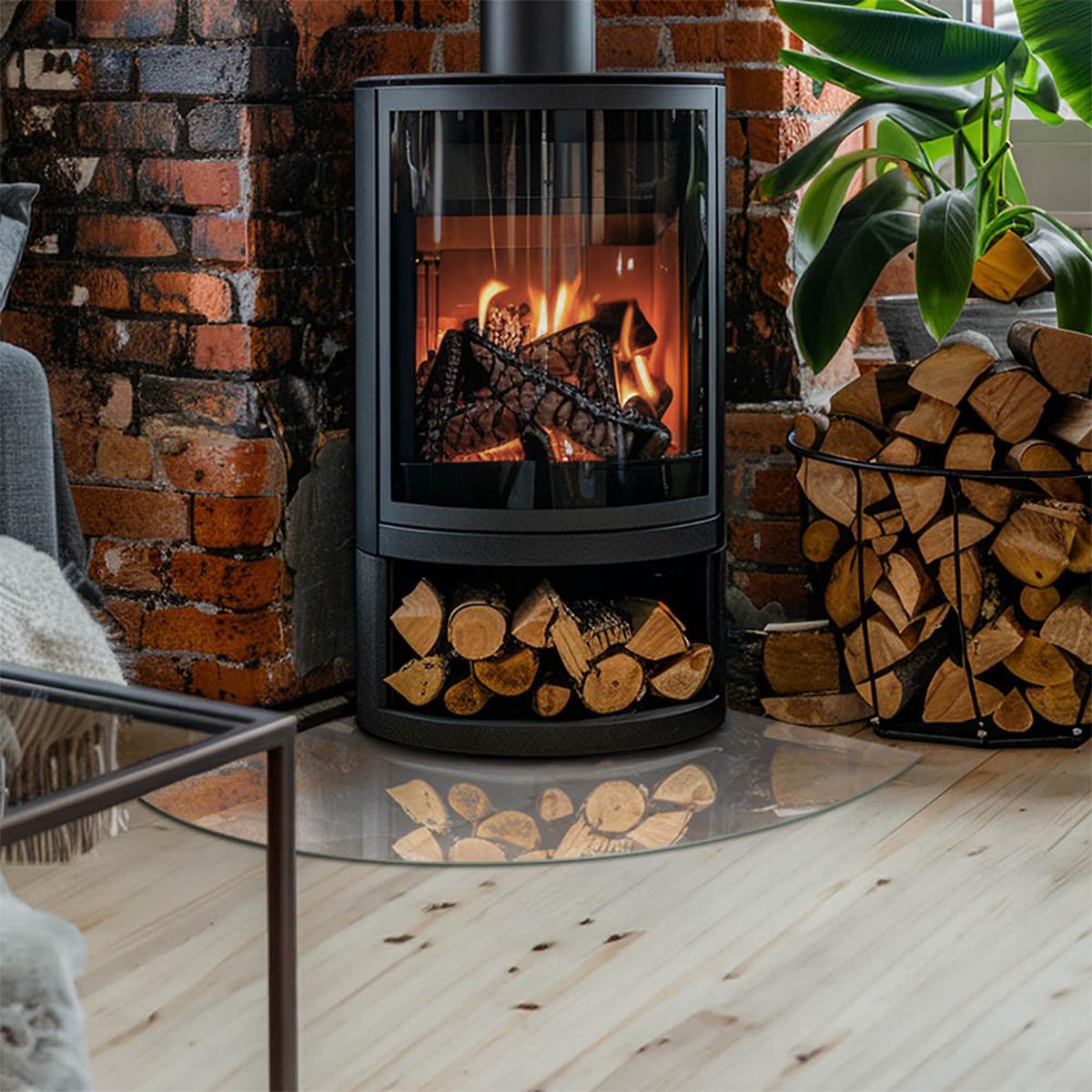 GLASPLATTE für Kamin 100x100 cm - Beige, Glas (100/100/0.4cm) - TULUP