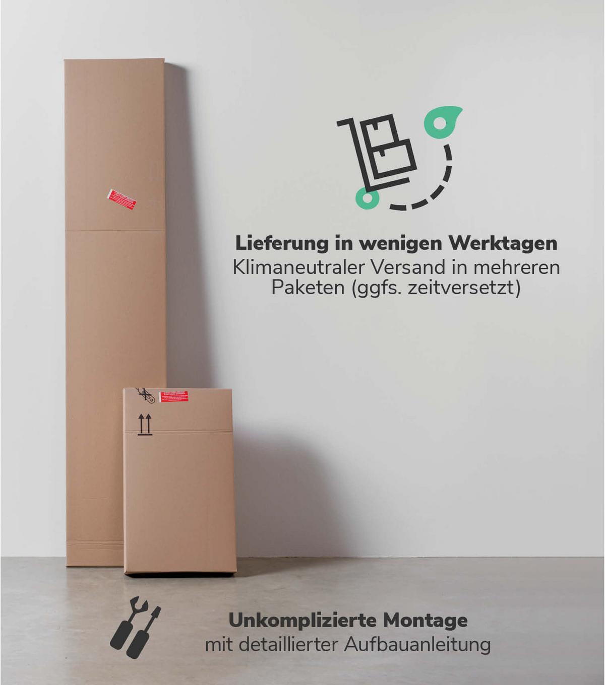 MEHRZWECKSCHRANK SET Der Allzweckwaffe - Silberfarben/Sonoma Eiche, Holzwerkstoff (60/180/34cm) - Mokebo