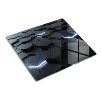 GLASPLATTE 60x52 cm Abstraktion - Schwarz, Glas (60/0.4/52cm) - TULUP