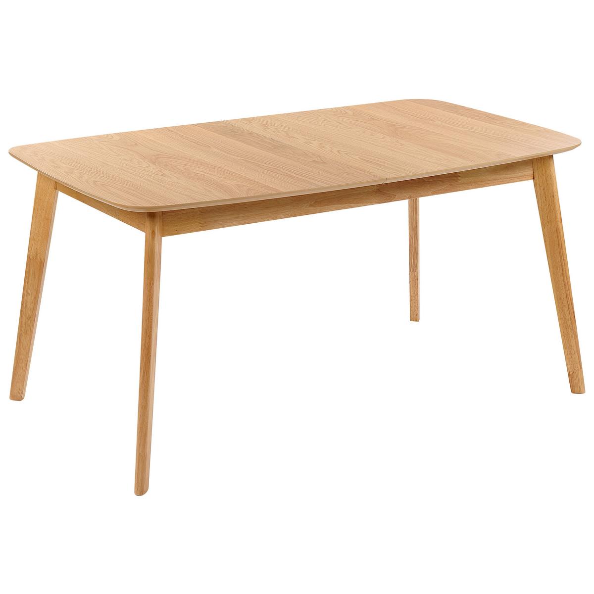 ESSTISCH 150-190/90/75 cm Hellbraun Rechteckig Madox - Hellbraun, Holzwerkstoff (190/90/75cm) - Beliani