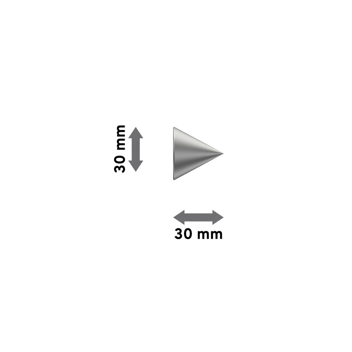 ENDSTÜCKE FÜR GARDINENSTANGEN / TELESKOPSTANGEN Cone 16/13 mm Ø Silbergrau, Packung 2 Stück - Silberfarben/Alufarben, Kunststoff (3/3/3cm) - INTERDECO