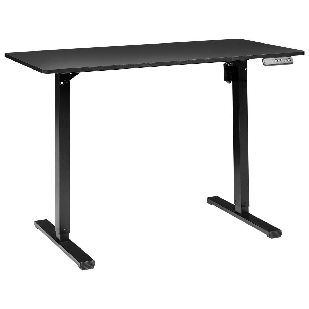 SCHREIBTISCH elektrisch höhenverstellbar 120/60 cm Schwarz Tavares - Schwarz, Holzwerkstoff/Metall (60/120/75cm) - Beliani