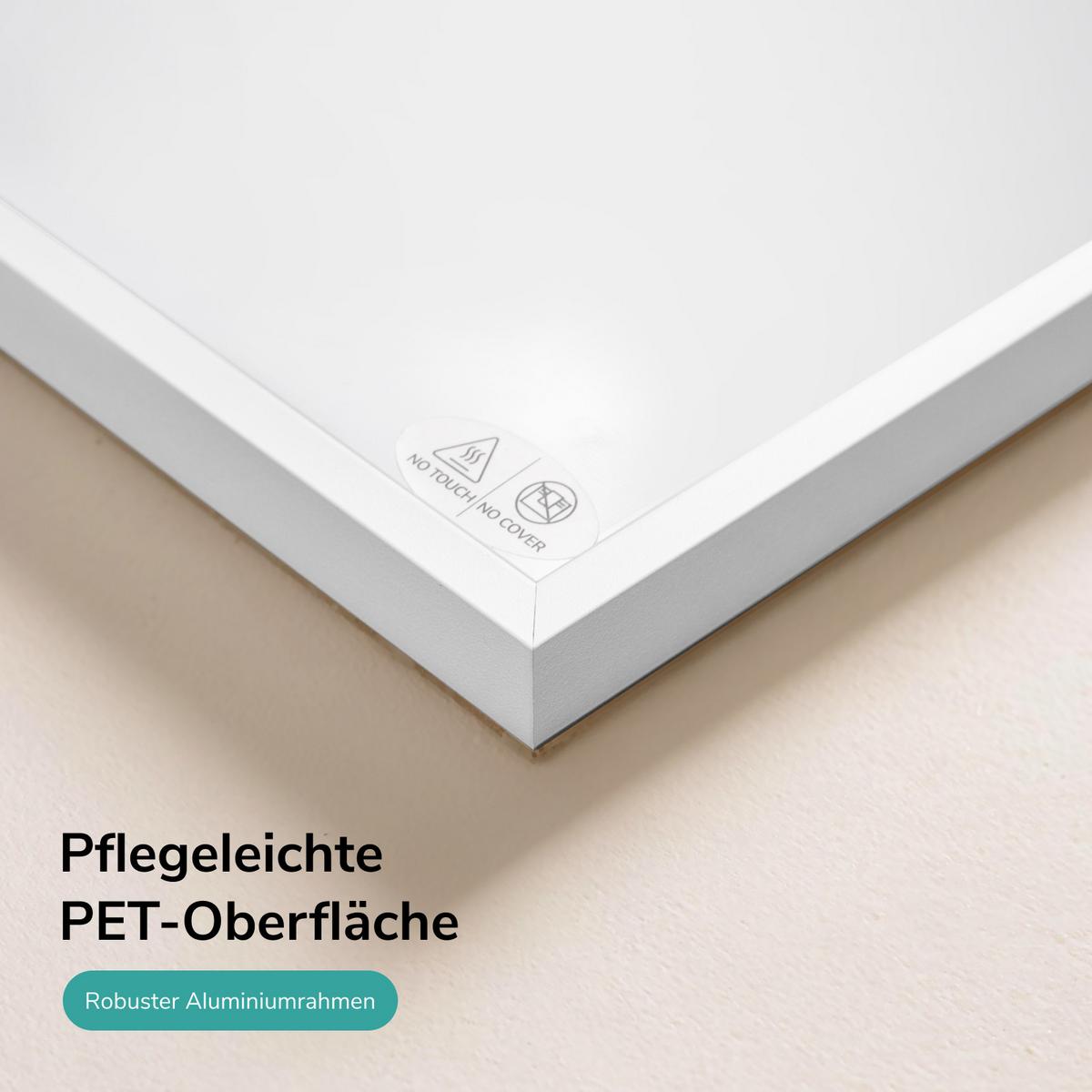 WANDKONVEKTOR Elektrisch 600 W mit Thermostat und App Steuerung 100,5/59,5 cm - Weiß, Kunststoff/Metall (100.5/59.5/2cm) - EMKE