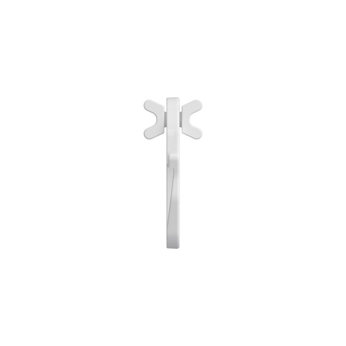 FALTENGLEITER MIT FALTENHAKEN für Innenläufe / Gardinenschienen mit Nutbreite 5,4 bis 6 mm, Packung 100 Stück - Weiß, Kunststoff (1.1/2.8/1cm) - INTERDECO