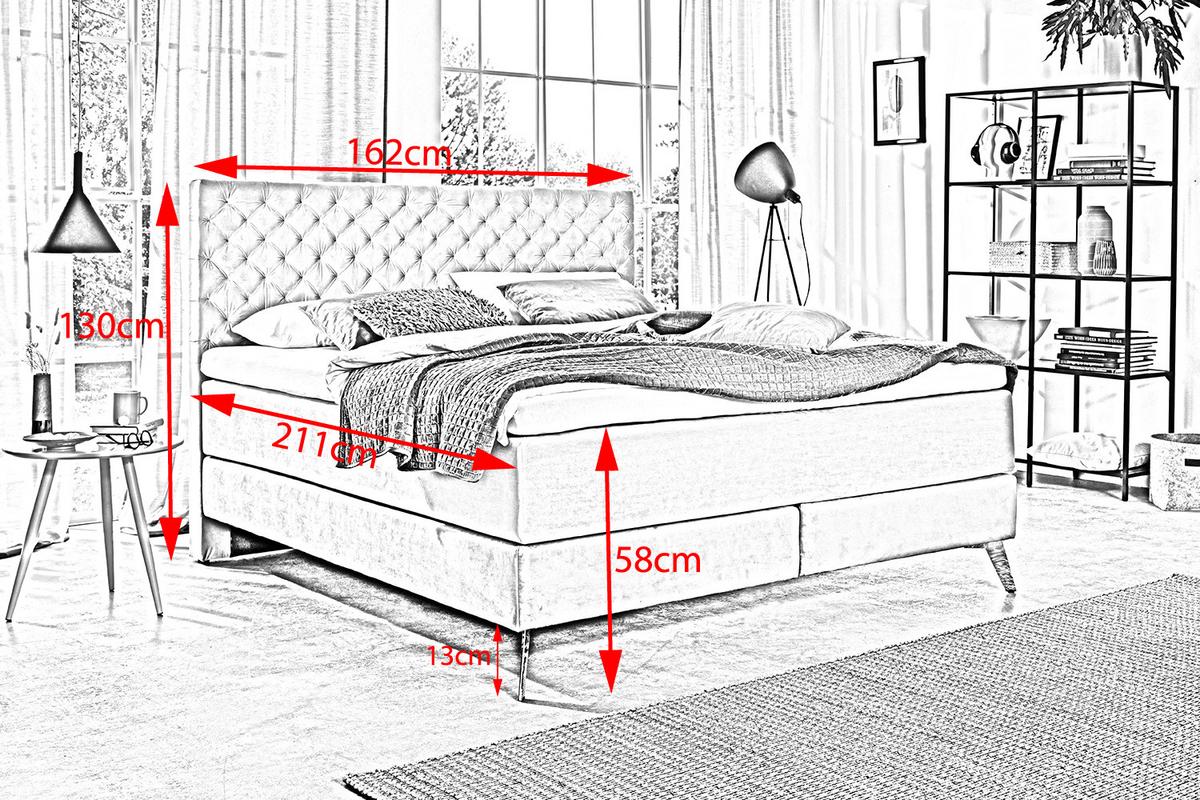 BOXSPRINGBETT SINDAR Anthrazit Webstoff - Anthrazit, Textil (160/200cm) - KAWOLA