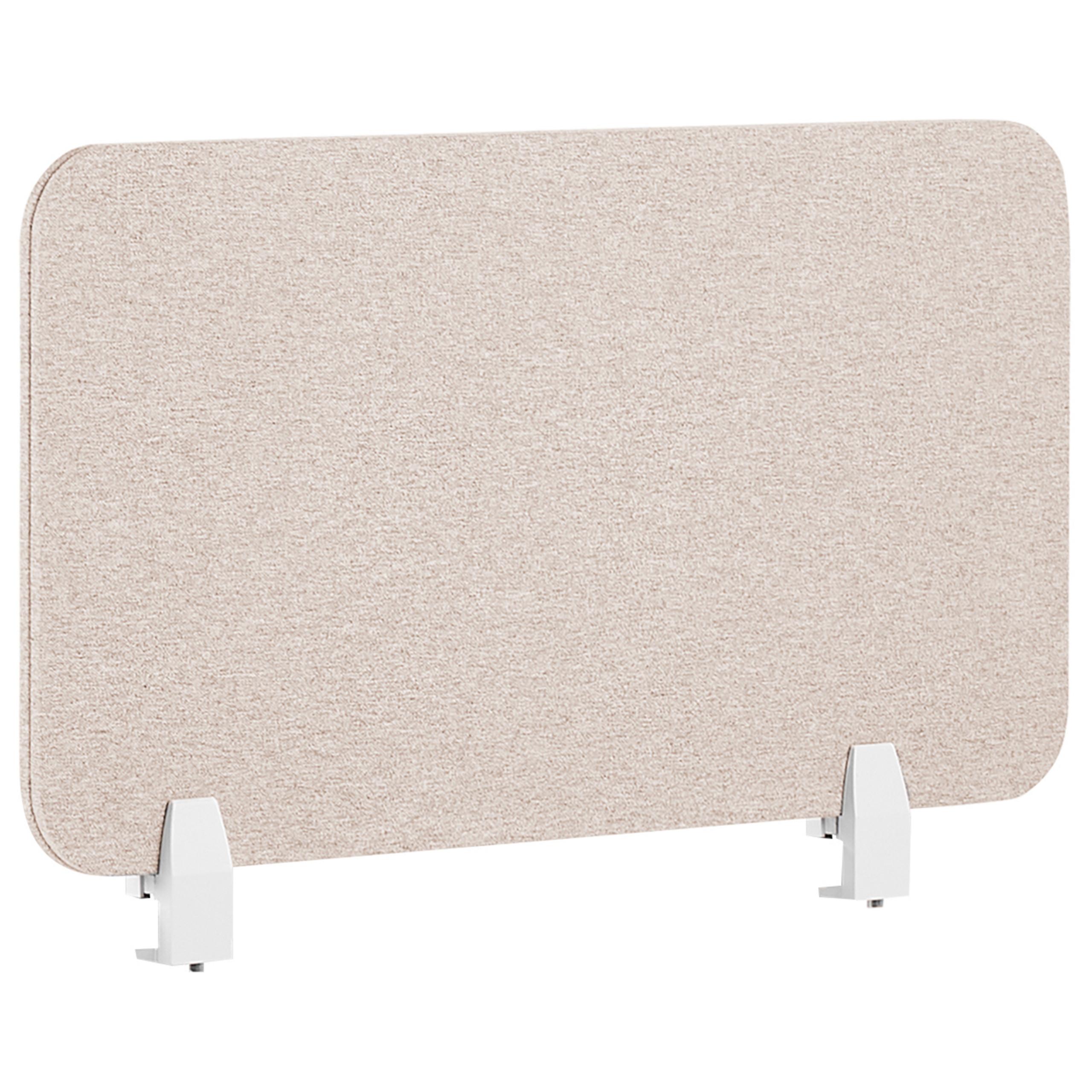 SCHREIBTISCHTRENNWAND 72 x 40 cm Beige Wally - Beige, Textil (72/40/2cm) - Beliani