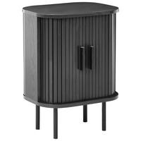 NACHTTISCH Schwarz Bradley - Schwarz, Holzwerkstoff (30/40/55cm) - Beliani