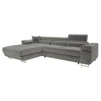 ECKSOFA Torezio Mini, Seite: Links - Silberfarben, Holz/Textil (280/170cm) - MIRJAN24