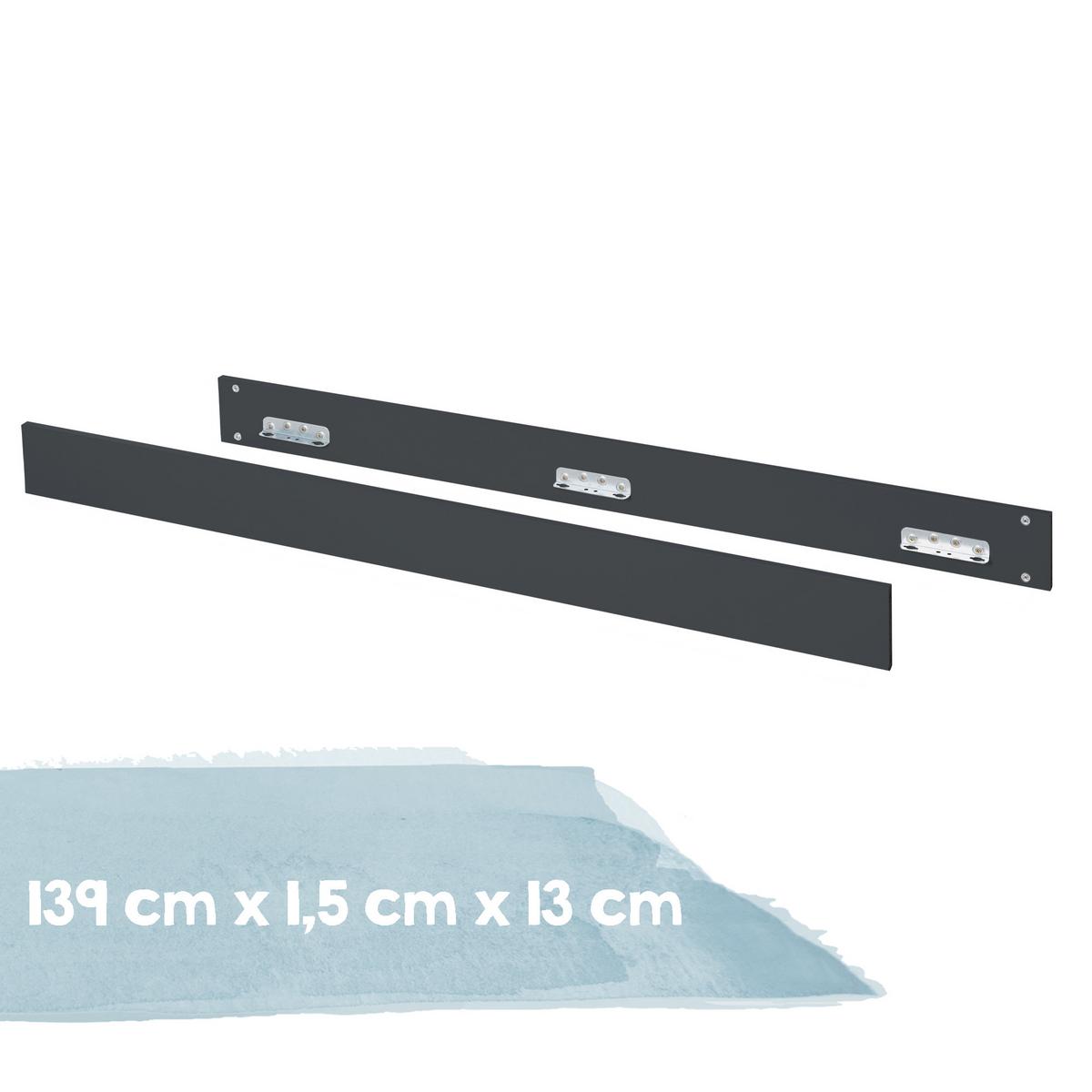 UNIVERSALUMBAUSEITEN anthrazit - Anthrazit, Holzwerkstoff (1.5/13/139cm) - Roba