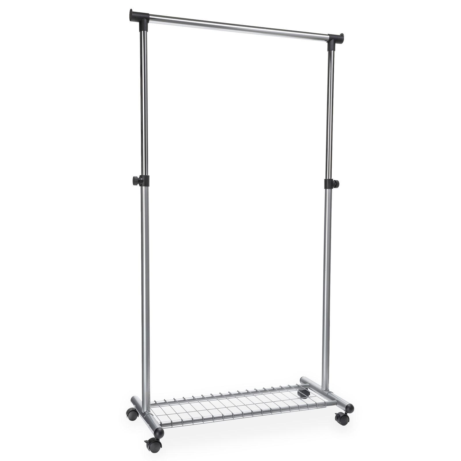 GARDEROBENWAGEN ORLA grau, chrom - Grau, Metall (88/165/40cm) - IDIMEX