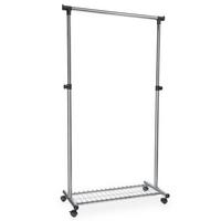 GARDEROBENWAGEN ORLA grau, chrom - Grau, Metall (88/165/40cm) - IDIMEX