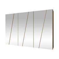 DREHTÜRENSCHRANK Zen 6L 300 cm - Goldfarben/Schwarz, Holzwerkstoff/Kunststoff (300/202/50cm) - MIRJAN24