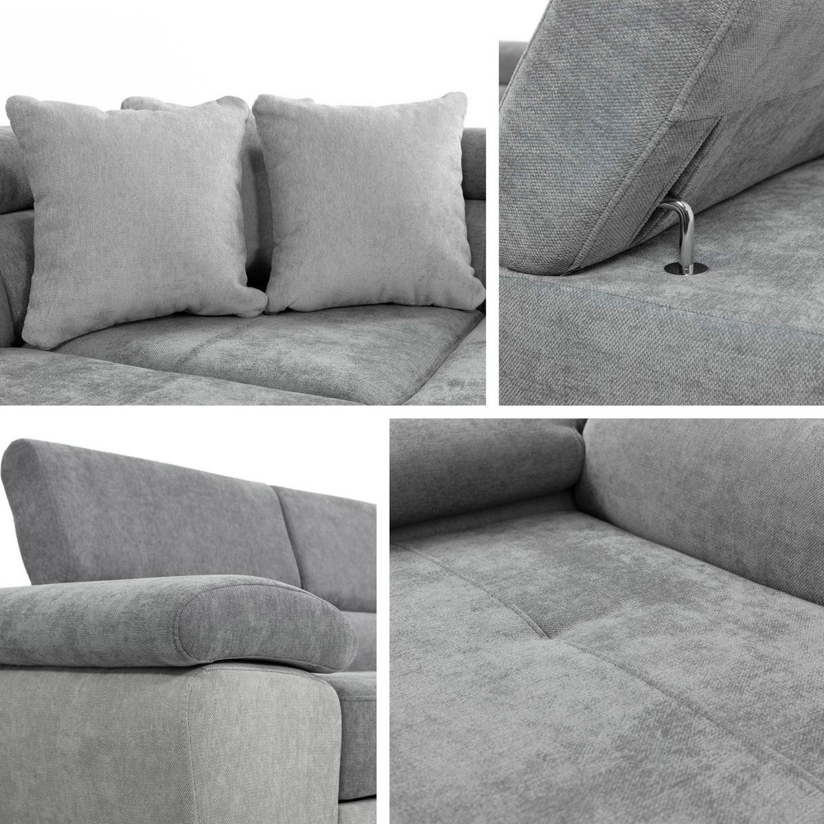 ECKSOFA Cotere Premium, Seite: Links - Rot, Holz/Textil (270/202cm) - MIRJAN24