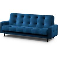 3-SITZER Schlafsofa Nancy Bis dunkelblau - Dunkelblau, Holz/Textil (220/89/93cm) - Beautysofa