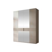 KLEIDERSCHRANK Soreno 180 4D mit Spiegel - Beige, Holzwerkstoff/Kunststoff (180/237/60cm) - MIRJAN24